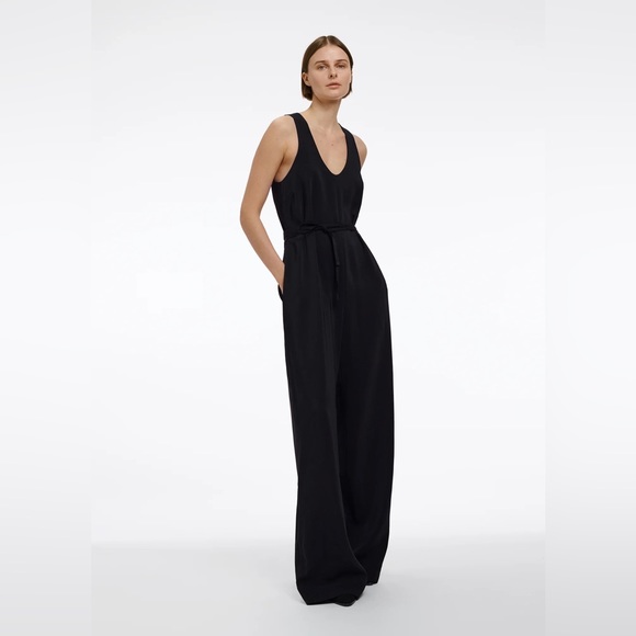 CO Sleeveless Wide-Leg Drawstring Jumpsuit - Picture 2 of 8